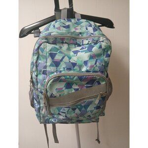 L.L.Bean Deluxe Book Pack Big  Geometric Blue Teal !!
